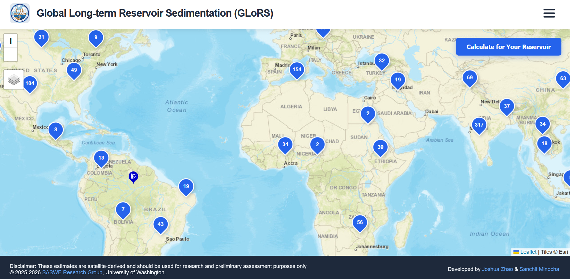 Global Reservoir Inventory of Lost Storage by Sedimentation (GRILLS)